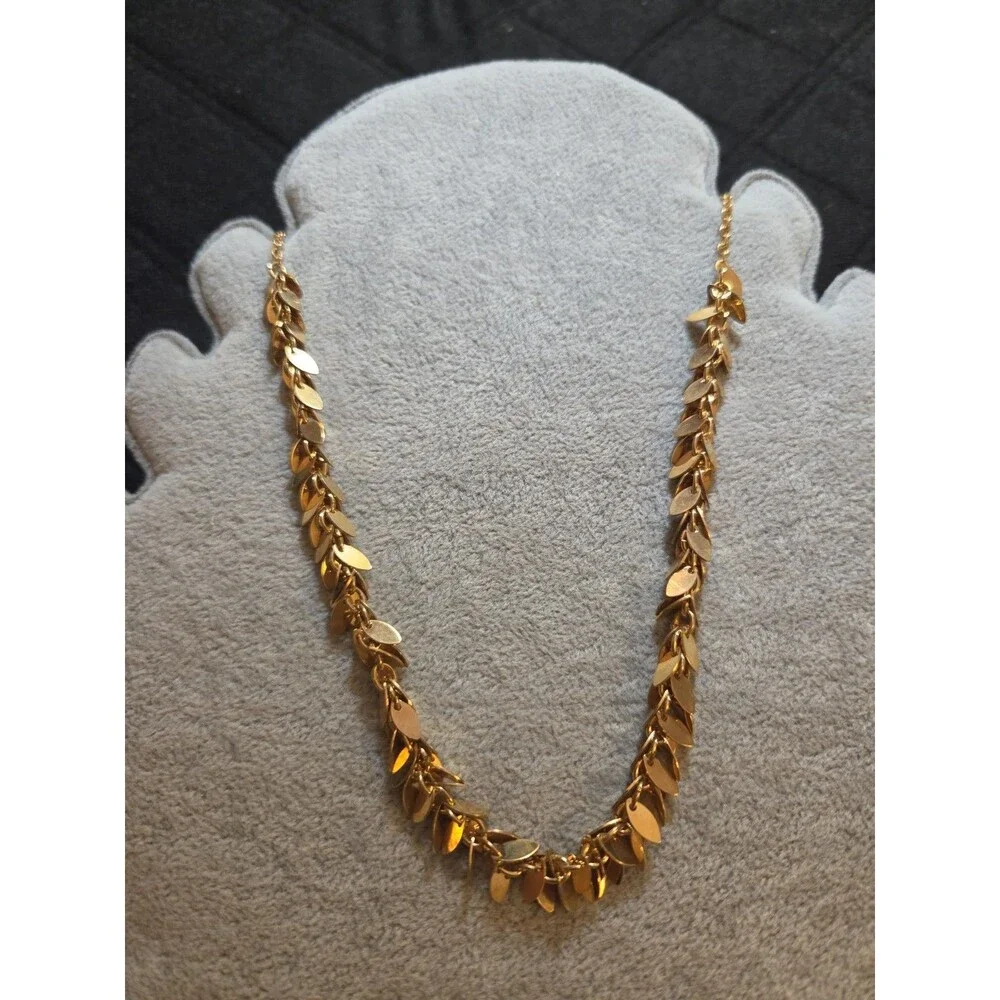Vintage Avon Gold Confetti Necklace And Earring Set